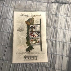Windy Snowman quilt ladder sewing pattern NEW #743